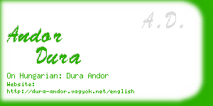 andor dura business card